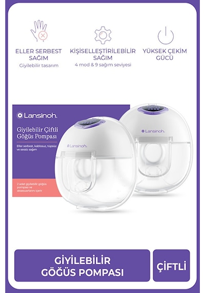 Lansinoh® Giyilebilir Çiftli Göğüs Pompası