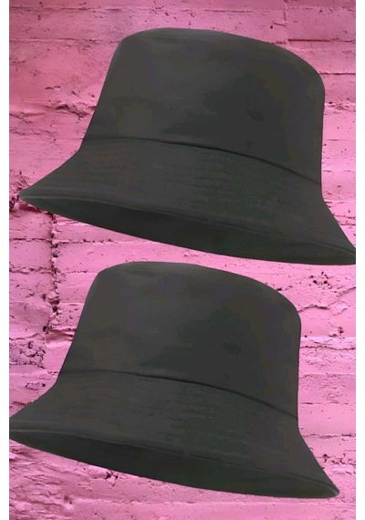 Tezzgelsin Unisex Uv Korumalı Pamuku Bucket Şapka Siyah Siyah