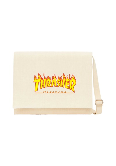 Trasher Krem Kanvas Postacı Çantası