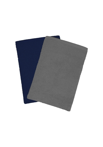 2 Li Lüks El Yüz Havlu Seti 50x90 Cm %100 Pamuklu Gramajlı Grinja Lacivert