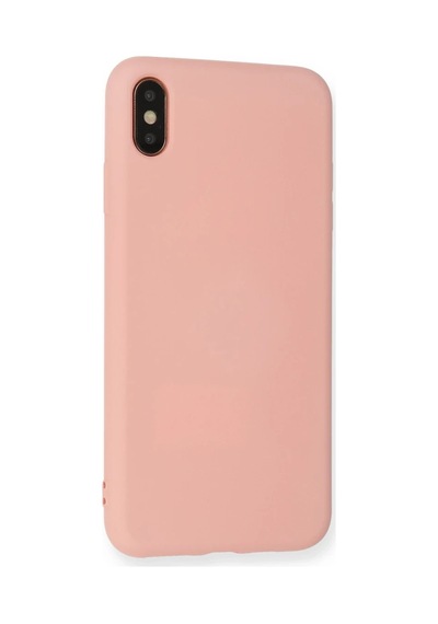 Storeşahin İphone Xs Max Kılıf Nano İçi Kadife Silikon - Pudra Shn0720