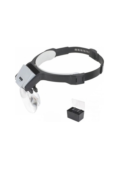 Nikula- Lens Takmalı 5 Lenslı , Led Lambalı Şapka Tip Büyüteç Lisinya