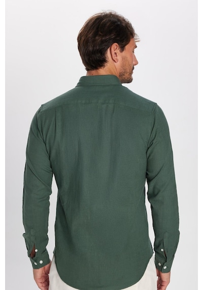 Tudors Erkek Slim Fit Dar Kesim Uzun Kollu %100 Pamuk Keten Doku Düğmeli Yaka Haki Gömlek-32802 Haki Tudors Erkek Slim Fit Dar Kesim Uzun Kollu %100 Pamuk Keten Doku Düğmeli Yaka Haki Gömlek-32802 Haki