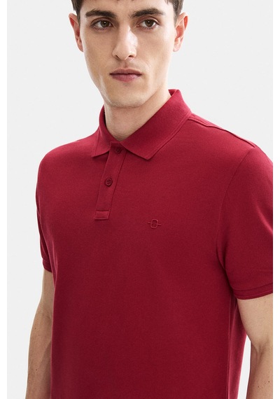 Backandbond Bordo Regular Fit Örme Polo Yaka Tişört