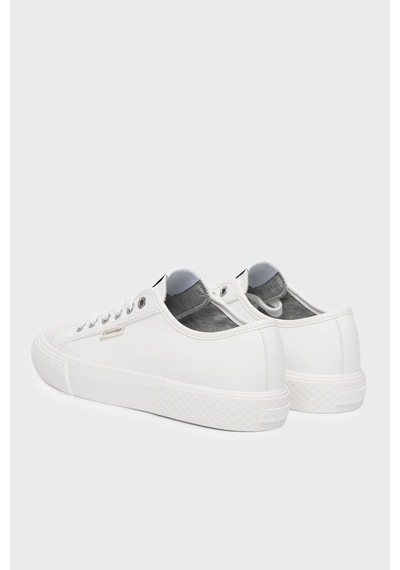 Calvin Klein Deri Logolu Sneaker Ayakkabı Hw0hw030770k4 Bayan Ayakkabı Hw0hw03077 0k4 Beyaz