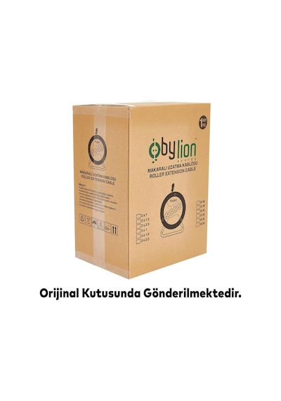 Bylion Ip44 Plastik Makaralı Kapaklı 4 Prizli Uzatma Kablosu 3x2.5 Mm 30 Metre Termal Sigortalı
