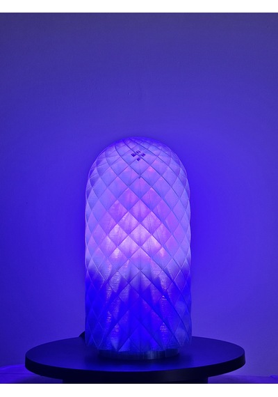Modern Dekoratif Masa Lambası Ve Gece Lambası - 16 Renk Rgb Kumandalı - 3d Tasarım Frozen & Antik Serisi Mavi