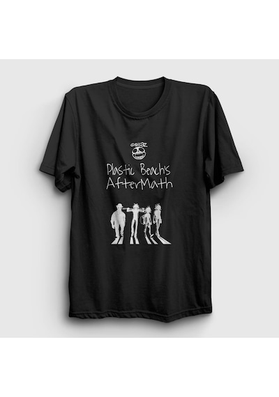 Presmono Unisex Aftermath Gorillaz T-shirt Siyah