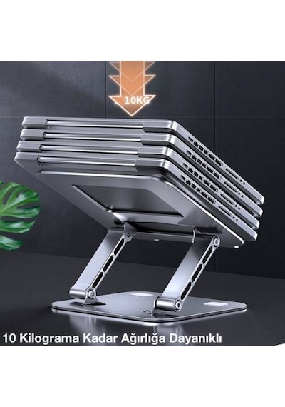 Coofbe Yüksek Taşıma Kapasiteli Yükseklik Ayarlı Taşınabilir Dizüstü Laptop Notebook Standı