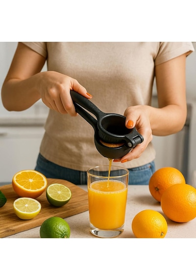 Döküm Limon Sıkacağı Limon Presi Büyük Boy 24 Cm, Siyah Metal Limon Sıkacağı, Döküm Narenciye Sıkacağı Döküm Limon Sıkıcı Çok Renkli