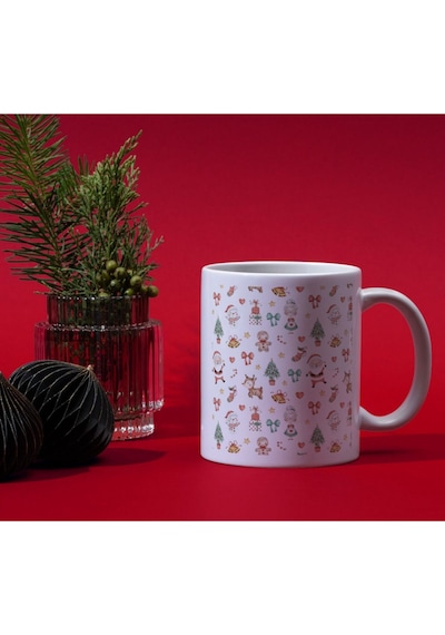 Yeni Yıl Kupa Bardakyılbaşı Kupa Bardak Hediyelik Yılbaşı Kupa Noel Kupa Beyaz