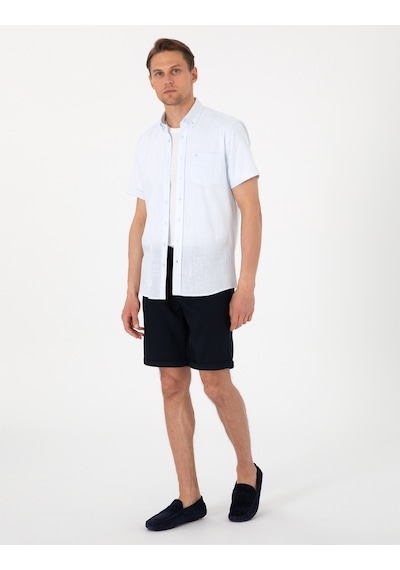 Pierre Cardin Erkek Buz Mavisi Gömlek Kısa Kollu 50306950-vr095 Buz Mavisi Mavi