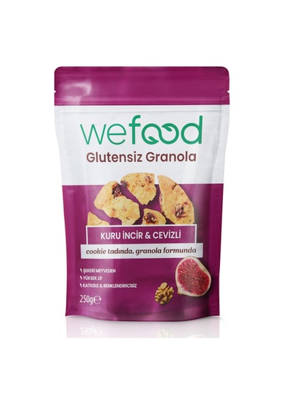 3 Adet Wefood Glutensiz Granola Kuru İncir&cevizli 250 G