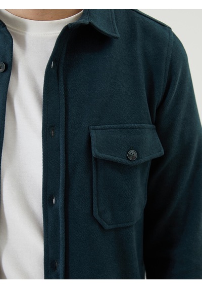 Lcwaıkıkı Classic Petrol Regular Fit Uzun Kollu Erkek Gömlek