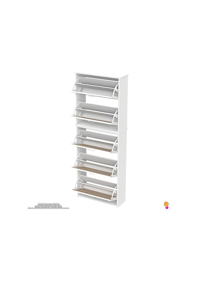 Modilayn Verve Asma Kapı Önü 72x194x26 Cm Lik 3 Düşer Kapak 10 Göz Bölmeli Ayakkabılık Beyaz Modilayn Verve Asma Kapı Önü 72x194x26 Cm Lik 3 Düşer Kapak 10 Göz Bölmeli Ayakkabılık Beyaz