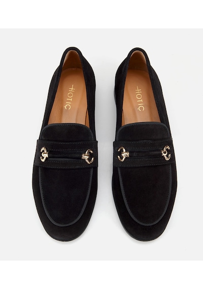 Hotiç Kadın Süet Deri Siyah Tokalı Klasik Loafer 01ayh321330a100 01ayh321330a100
