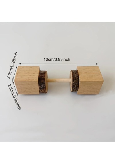 Doğal Ahşap Hamster Kemirme Oyuncak - Diş Sağlığı Bulmaca Besleyici
