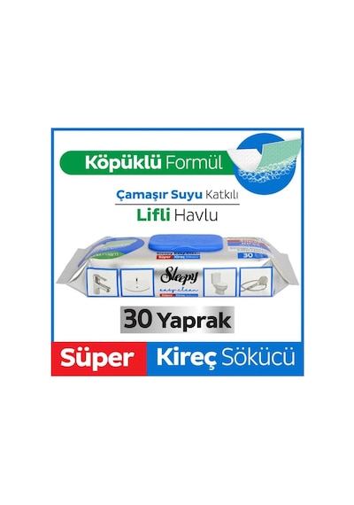 Sleepy Easy Clean Süper Kireç Sökücü Temizlik Havlusu - 30 Yaprak