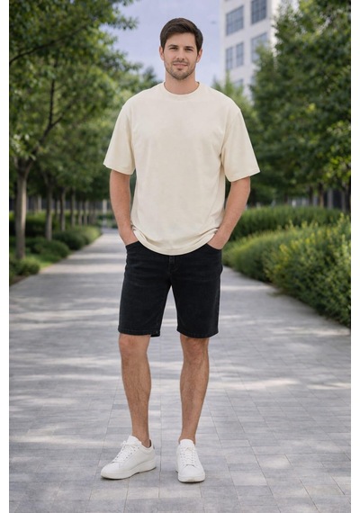 Alexandergardi Alexandergardı Basic Oversize T-shirt Bej