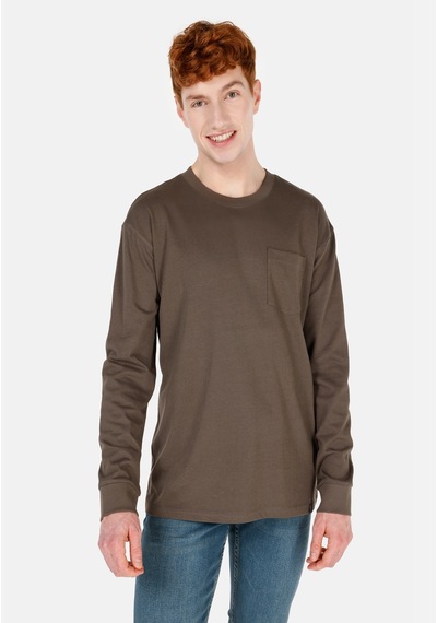 Colin's Colins Regular Fit Basic Yeşil Erkek Uzun Kol Tişört Cl1065666 Haki