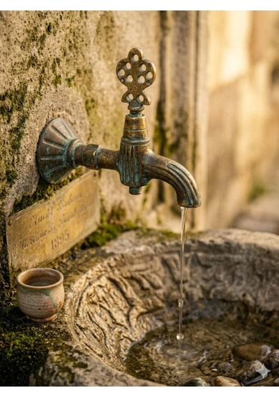Osmanlı Musluğu - 1/2 Nostaljik , Osmanlı Stili Dekoratif Çeşme ,bahçe ,hamam ,banyo Musluğu
