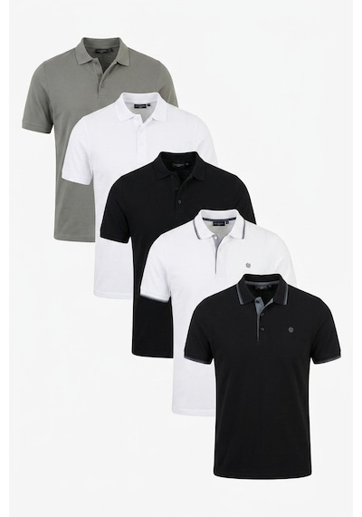 Buratti Erkek T Shirt 590211827s5 Siyah-beyaz-siyah-beyaz-haki Siyah-beyaz-siyah-beyaz-haki
