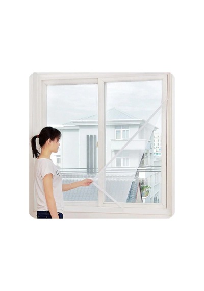 75 X 125 Cm 4 Mt Bant Kesilebilir Hazır Pencere Tül Sineklik Pratik Tak Çıka