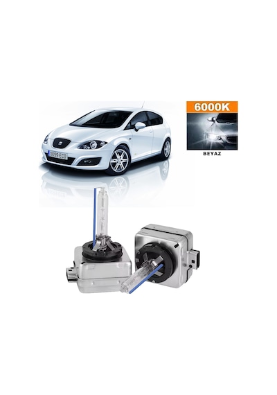 Seat Leon Mk2 2006-2012 D1s / D1r 6000k Beyaz Hıd Xenon Ampul 2 Adet