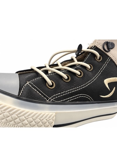 Papucumun Dünyası Çocuk Erkek/kız Yüksek Bilekli Bağcıklı Spor Ayakkabı Sneaker siyah