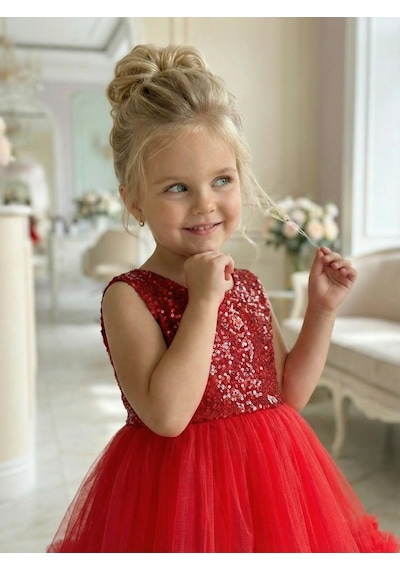 Butikhappykids Kız Çocuk Kırmızı Payetli Volanlı Tüllü Prenses Abiye Elbise 1-5 Yaş Kırmızı Butikhappykids Kız Çocuk Kırmızı Payetli Volanlı Tüllü Prenses Abiye Elbise 1-5 Yaş Kırmızı