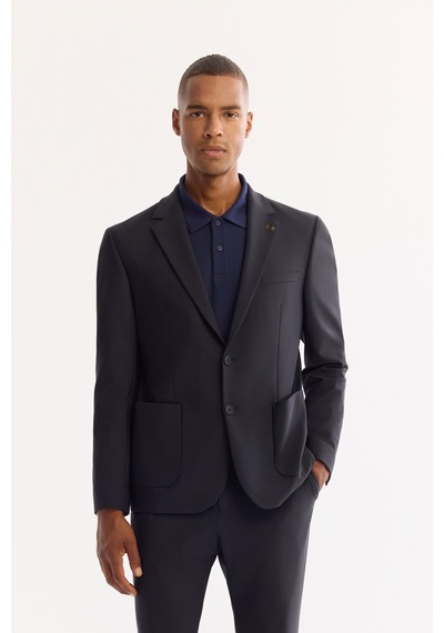 Avva Erkek Lacivert Mono Yaka Bi-stretch Su İtici Kırışmaz Blazer Comfort Slim Fit Ceket A52y4009 Avva Erkek Lacivert Mono Yaka Bi-stretch Su İtici Kırışmaz Blazer Comfort Slim Fit Ceket A52y4009