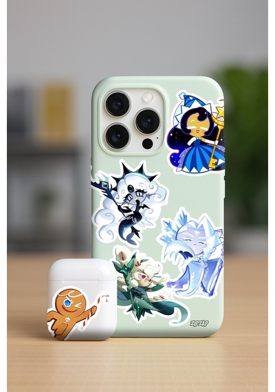 Cookie Run Kingdom Kuki Oyun Telefon Laptop Bullet Journal Yapışkanlı Folyo Sticker Paketi 21 Adet Çok Renkli
