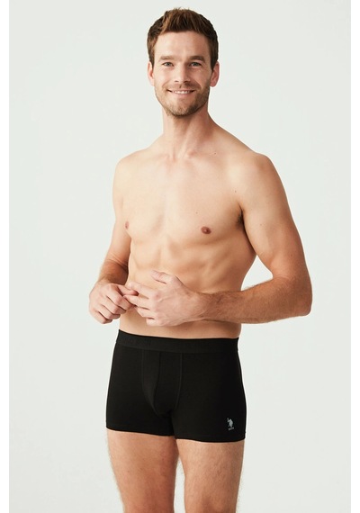 U.S. Polo Assn. Erkek Siyah 3 Lü Boxer