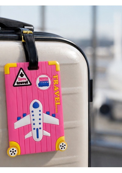 Seyahat Seti Boyun Yastığı Pasaport Kılıfı Valiz Kemeri & Etiketi 4 Lü Travel Set Pembe
