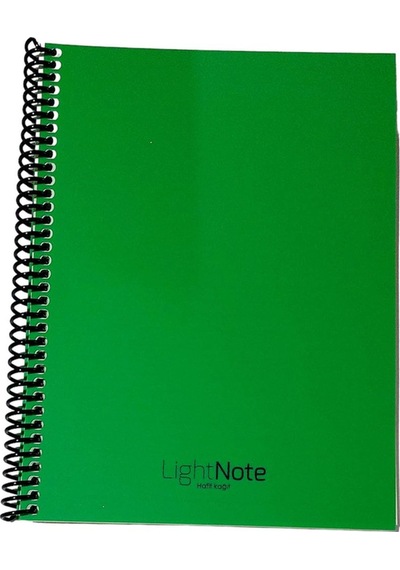16x22 Cm Çizgisiz 60 Yaprak Telli Plastik Kapak Hafif Defter Light Book Krem Renk Kağıt Çok Renkli