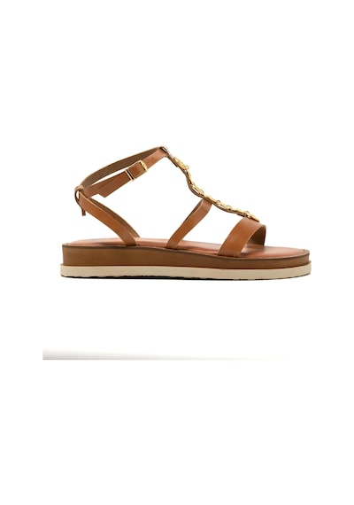 146 Camel Sandalet Kadın 262185 Myconian 2025 Greek Sandal Camel
