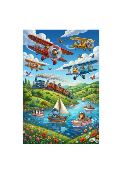 Kartela Halı Sevimli Yol Arkadaşları Kaymaz Taban Çocuk Oyun Halısı - 60 x 90 CM