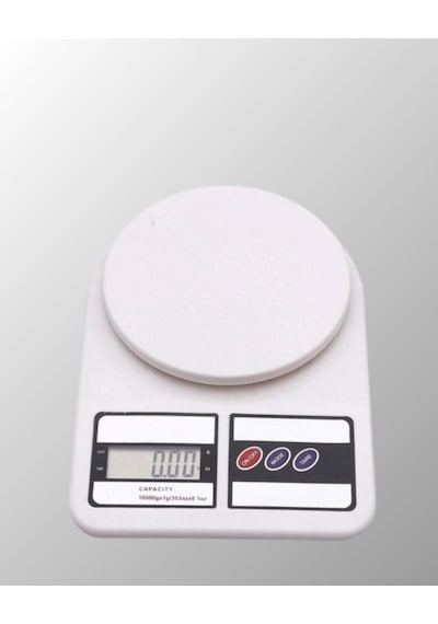 Beyaz Plastik Dijital Mutfak Tartısı 24x16.8x1.5cm Çok Renkli 38071166