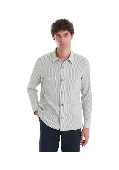 Hatemoğlu Yeşil Klasik Fit Çizgili Uzun Kollu Overshirt Gömlek Ceket 24d190000048 Ysc Yeşil Hatemoğlu Yeşil Klasik Fit Çizgili Uzun Kollu Overshirt Gömlek Ceket 24d190000048 Ysc Yeşil