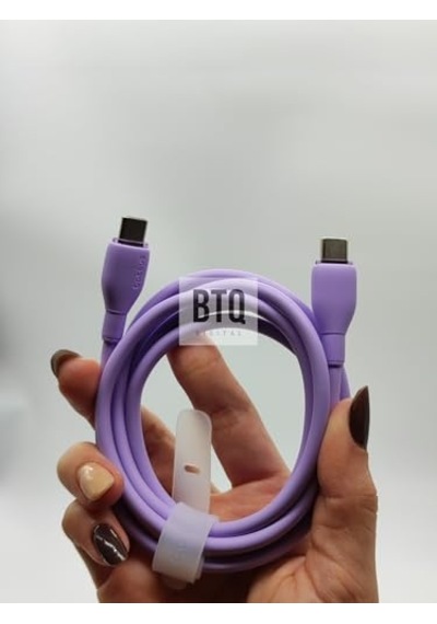 Hızlı Şarj Özellikli Type-c To Type-c Kablo 100w 1.2 Metre Mor