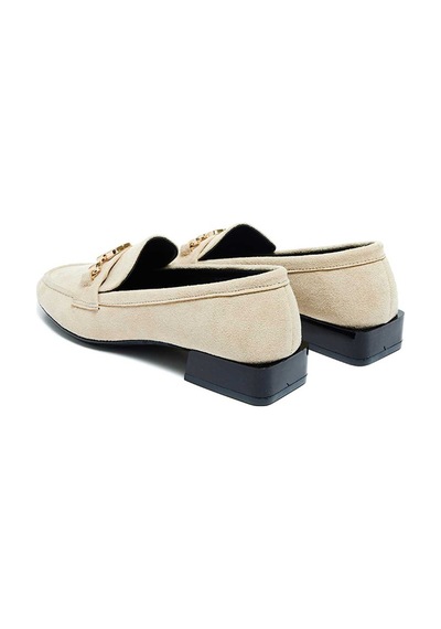 Bestello Tokalı Termoplastik Loafer 281-23090 Kadın Ayakkabı Bej Suet
