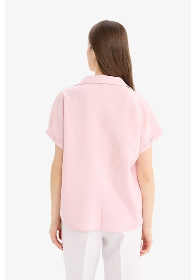 DeFacto Comfort Fit Gömlek Yaka Basic Düz Kısa Kollu Bluz E5989AX25SPPN130 DeFacto Comfort Fit Gömlek Yaka Basic Düz Kısa Kollu Bluz E5989AX25SPPN130