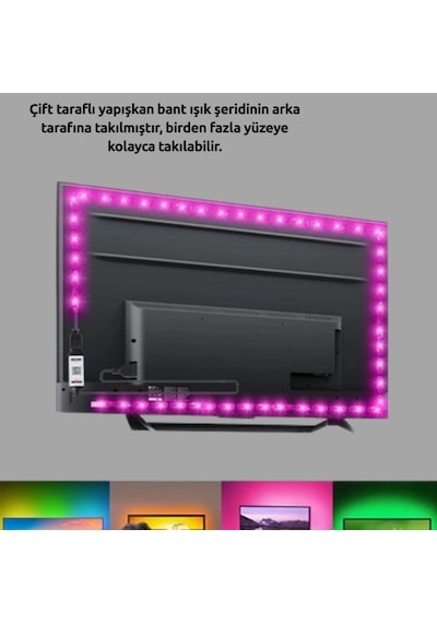 Müzikle Senkronize Led Şerit Tv Aydınlatma Yeni Nesil