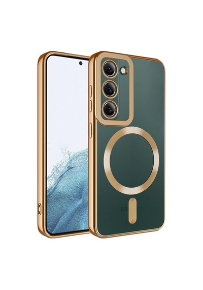 Galaxy S23 Uyumlu Magsafe Wireless Şarj Özellikli Zore Setro Silikon-gold Gold