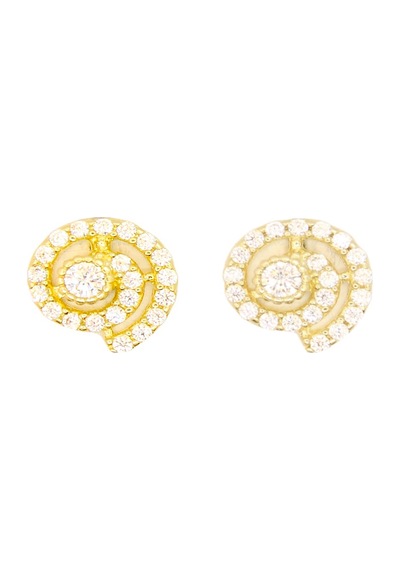 Cigold Taşlı Küpe 14 Ayar Altın 1.57 Gr K101026907
