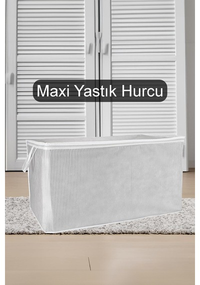 Yastık Hurcu Maxi Boy Hurç 75 Cm X 40 Cm X 40 Cm Kumaş Beyaz Tr Diğer
