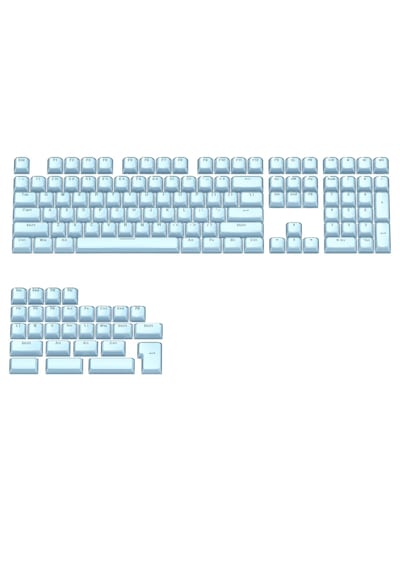 Mekanik Klavye Crystal Jelly Keycap -136 Tuşlu Yarı Saydam  Rgb Tuş Takımı Blue