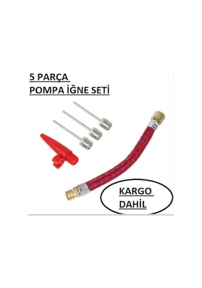 5 Parça Yedek Uç Seti Top Havuz Bisiklet Şişirme Pompası İğnesi