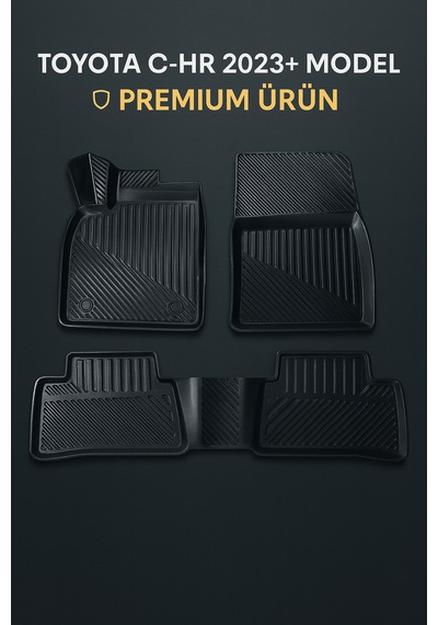Toyota Ch-r 2024 +uyumlu 3d Premium Oto Paspas Su Geçirmez, Kaymaz, Kolay Temizlenir