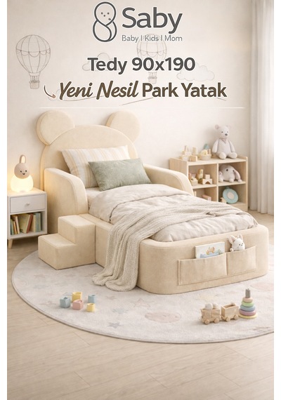 Saby Luxury Tedyy Baza Ve Başlıklı Montessori Full Sünger Yatak Seti - Bej Saby Luxury Tedyy Baza Ve Başlıklı Montessori Full Sünger Yatak Seti - Bej